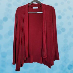 Front of Closet Maroon Long Sleeve Cardigan, Large